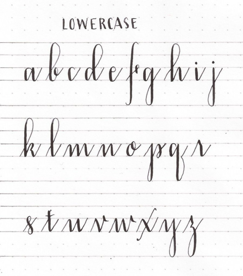 Learn lowercase alphabet  Modern Calligraphy Basics  Hand