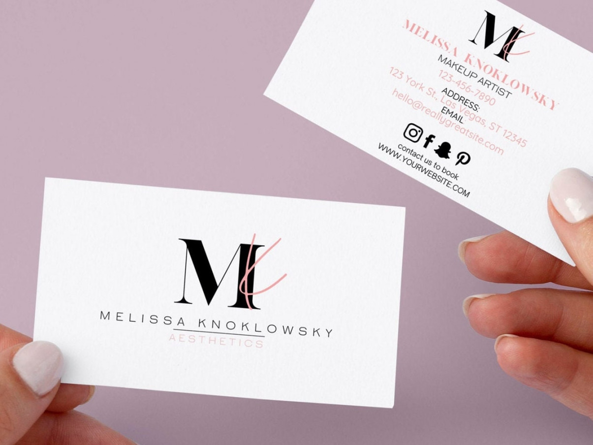 MAKEUP Business Card Template Lash Salon Beauty Business - Etsy