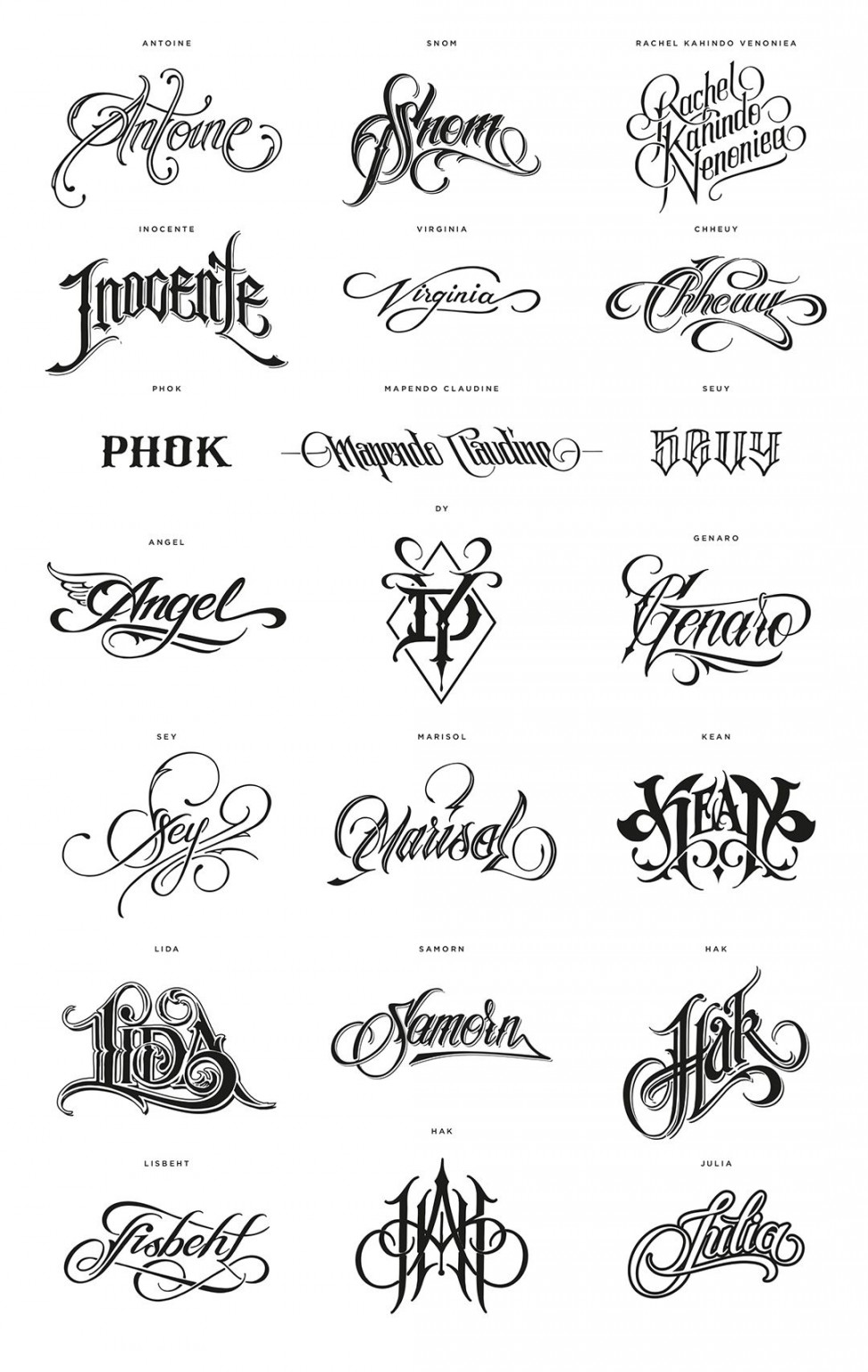 Martin Schmetzer  Tattoo lettering styles, Tattoo name fonts