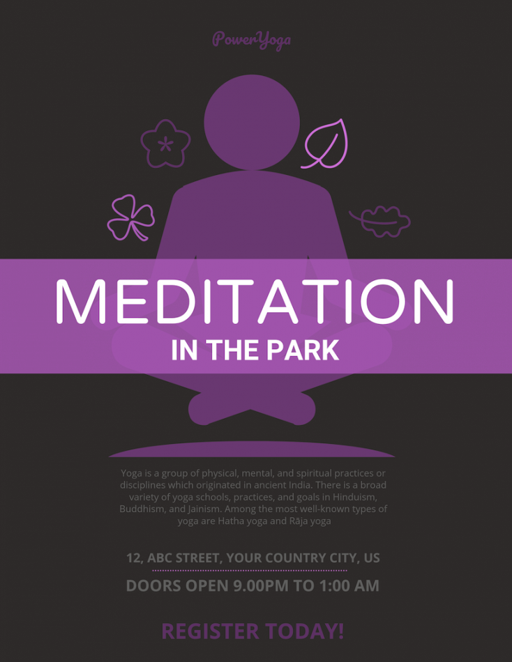 Meditation Event Poster - Venngage