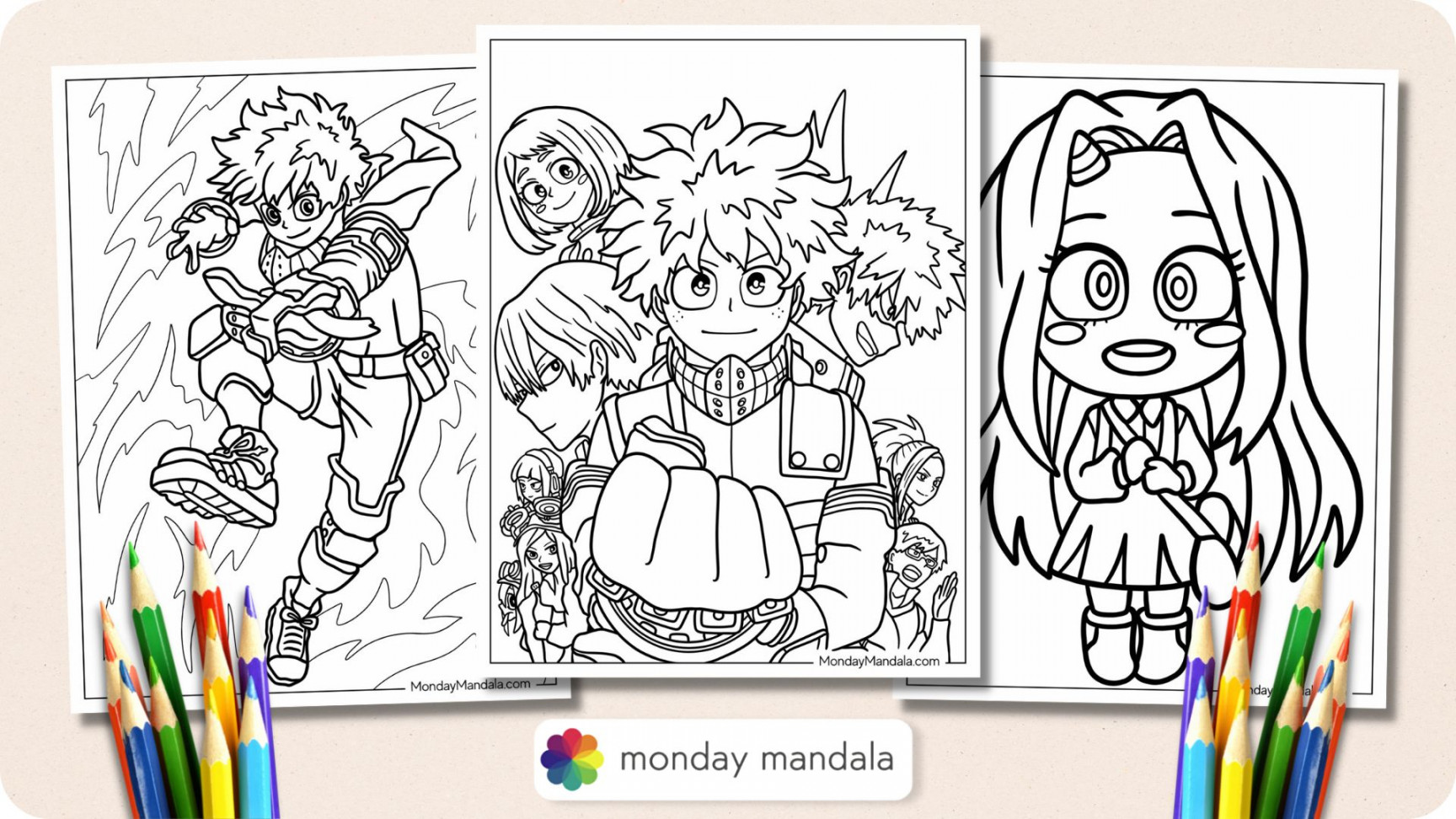 My Hero Academia Coloring Pages (Free PDF Printables)