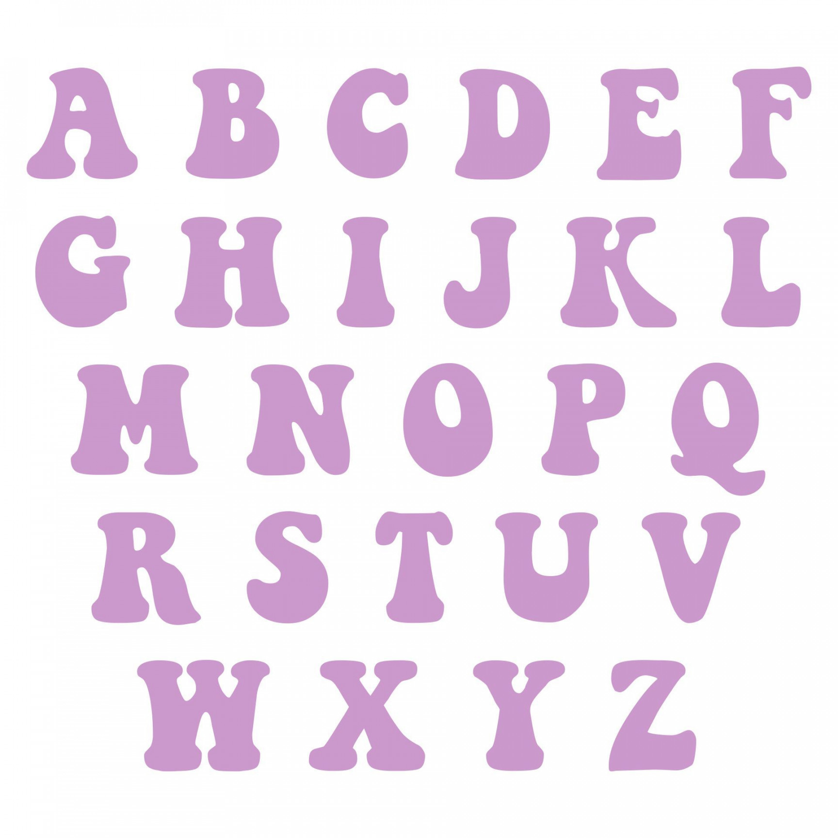 Printable Bubble Letters Alphabet  Lettering alphabet, Lettering