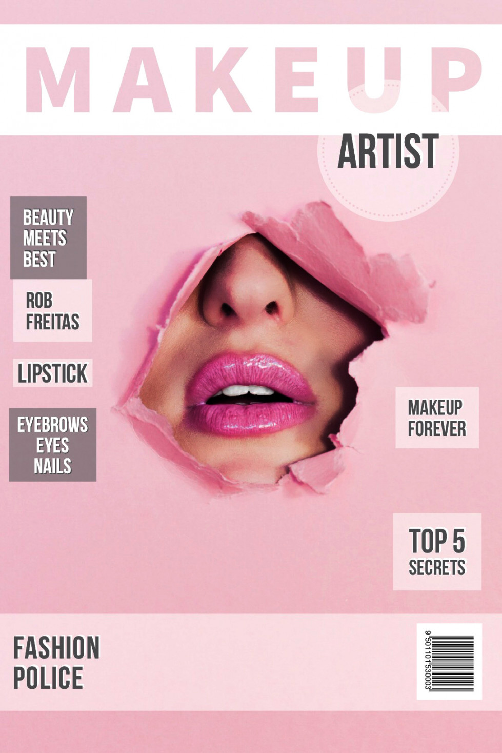 Printed magazine about makeup auf Behance