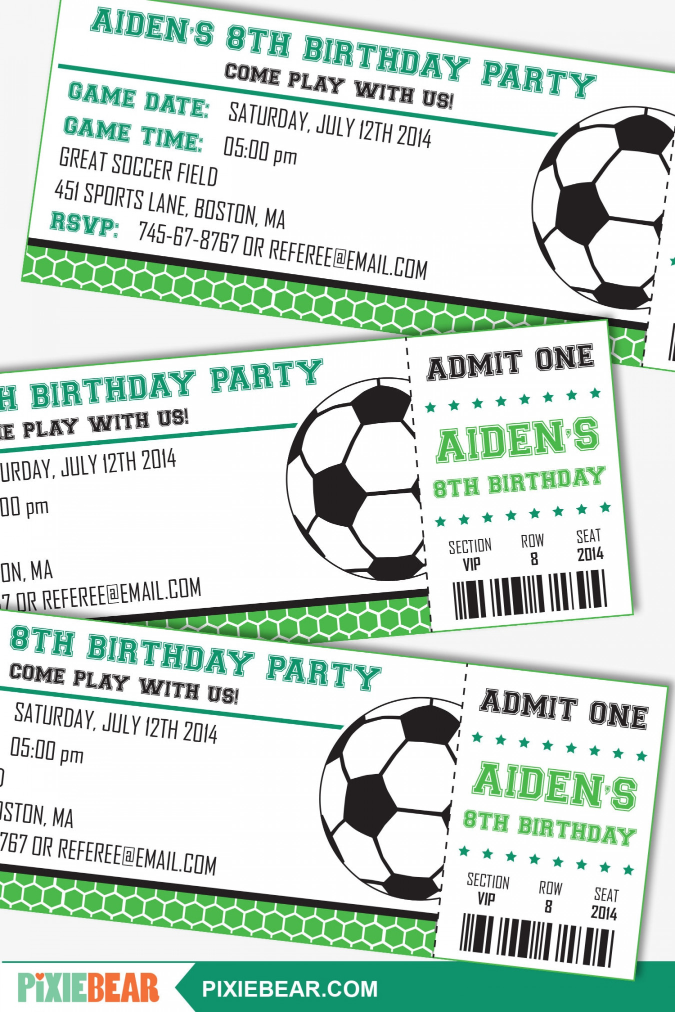 Soccer Party Invitation Soccer Birthday Invitation Soccer - Etsy