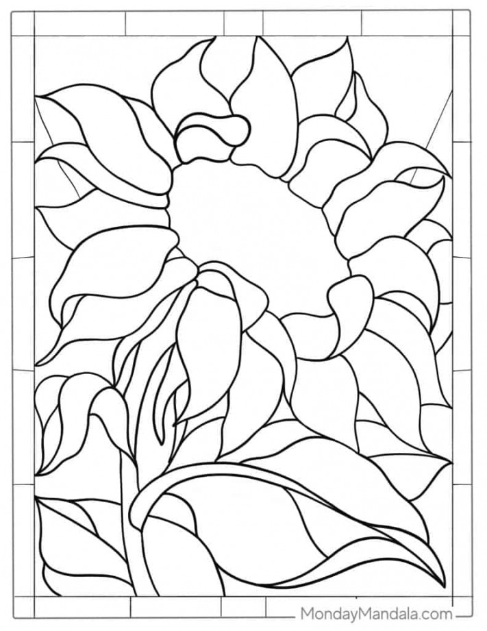 Stained Glass Coloring Pages (Free PDF Printables)