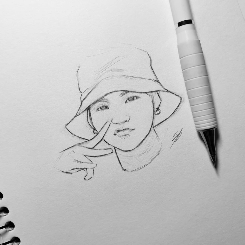 SUGA BTS  Bts drawings, Kpop drawings, Art drawings sketches simple