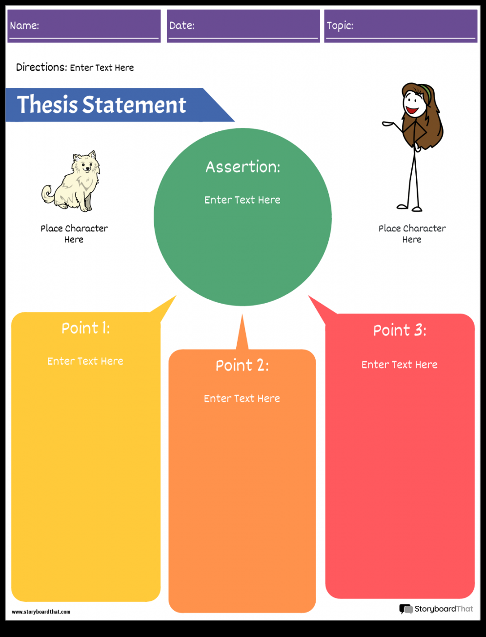 Thesis Statement Worksheets — Writing a Thesis Statement