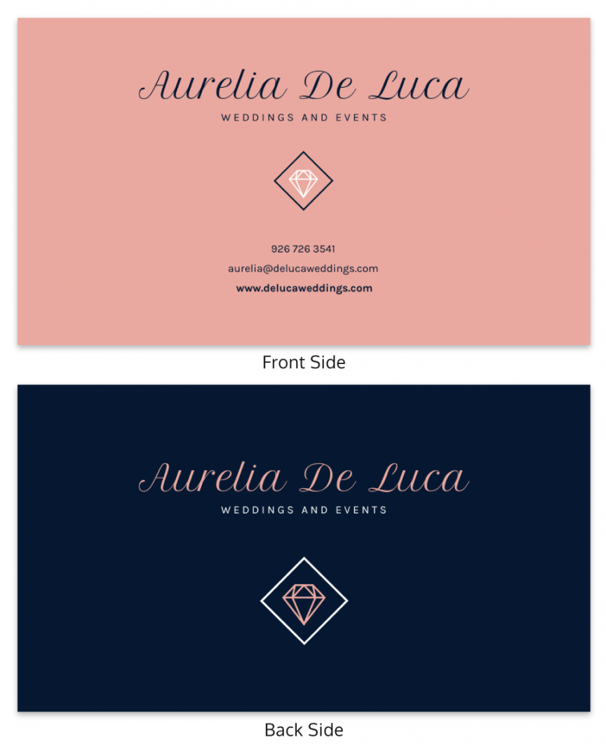 Wedding Event Planner Business Card Template - Venngage