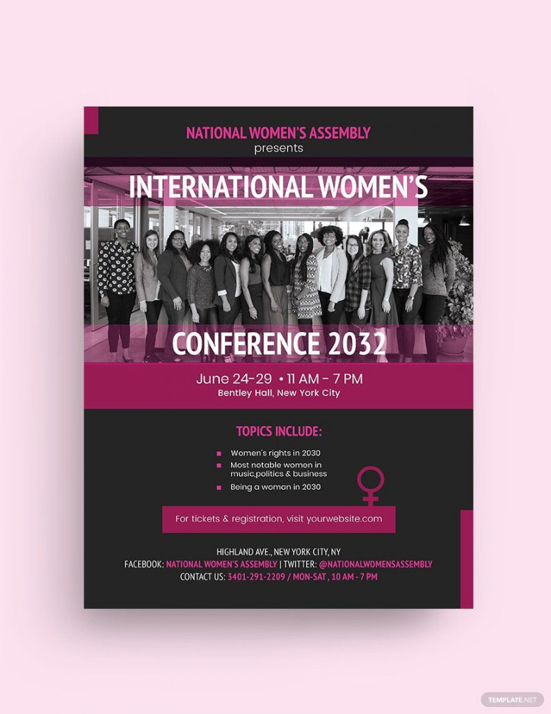 Women Conference Flyer Template - Download in Word, Google Docs