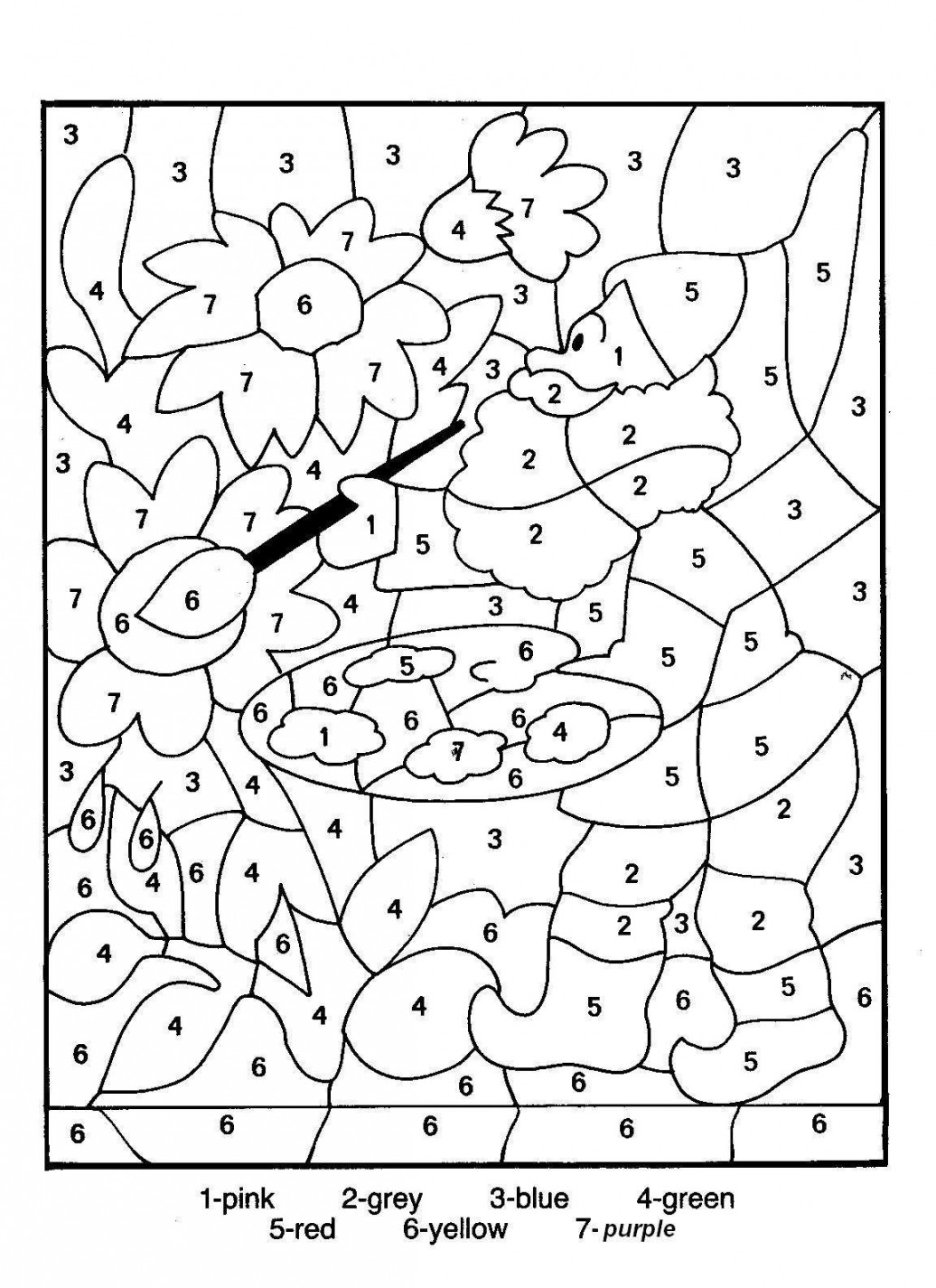 Adult Color By Numbers - Best Coloring Pages For Kids