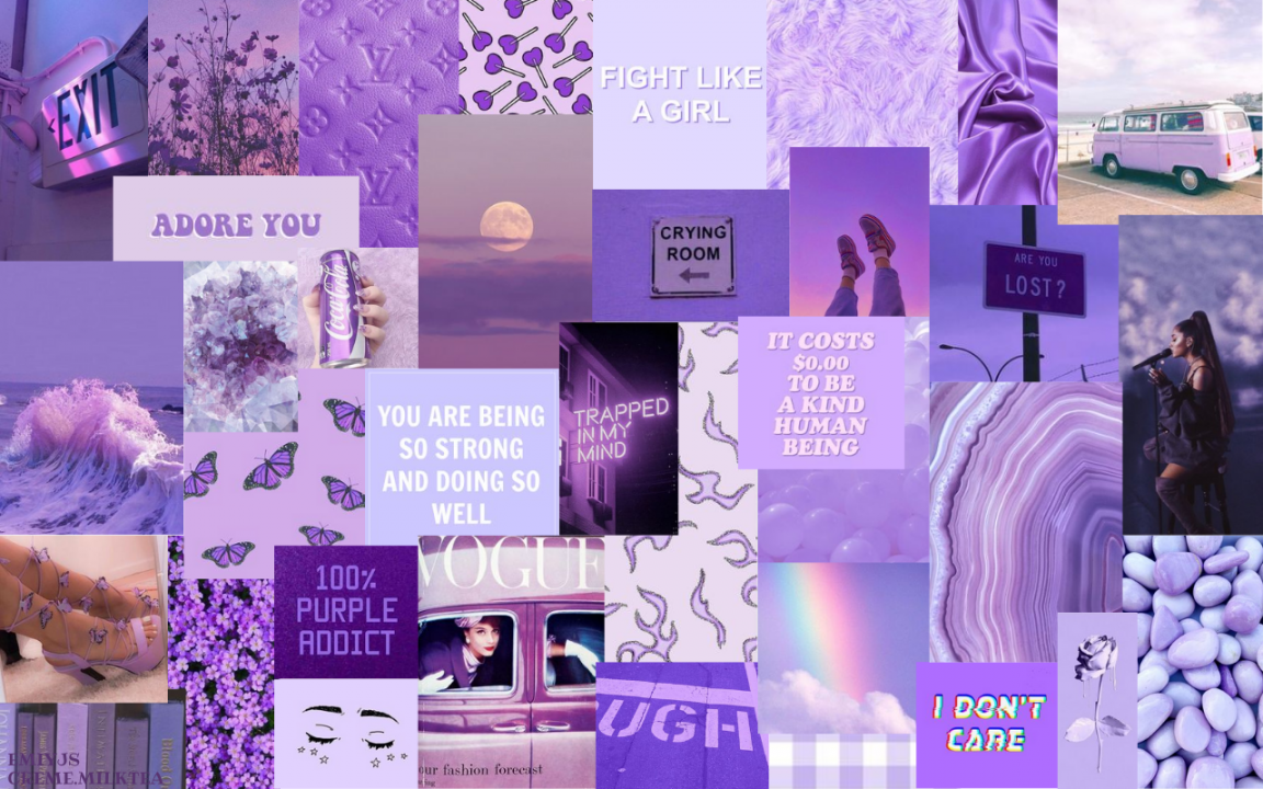 Aesthetic: Purple Vibes💜  Cute desktop wallpaper, Cute laptop