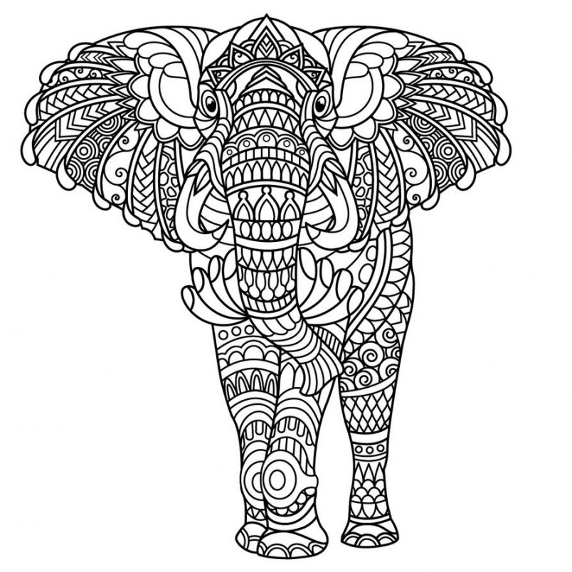 Animal Coloring Pages for Adults - Adult Coloring by Peaksel on