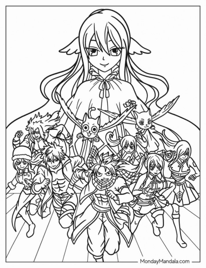 Anime Coloring Pages (Free PDF Printables)