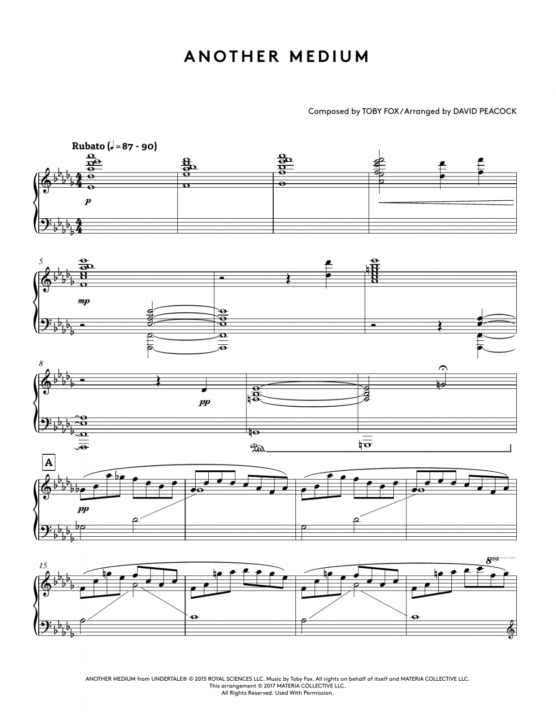 Another Medium (from Undertale Piano Collections) (arr