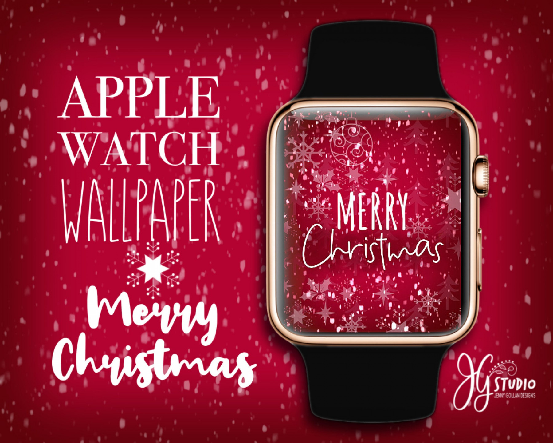 Apple Watch Wallpaper Merry Christmas Apple Watch Face Design - Etsy