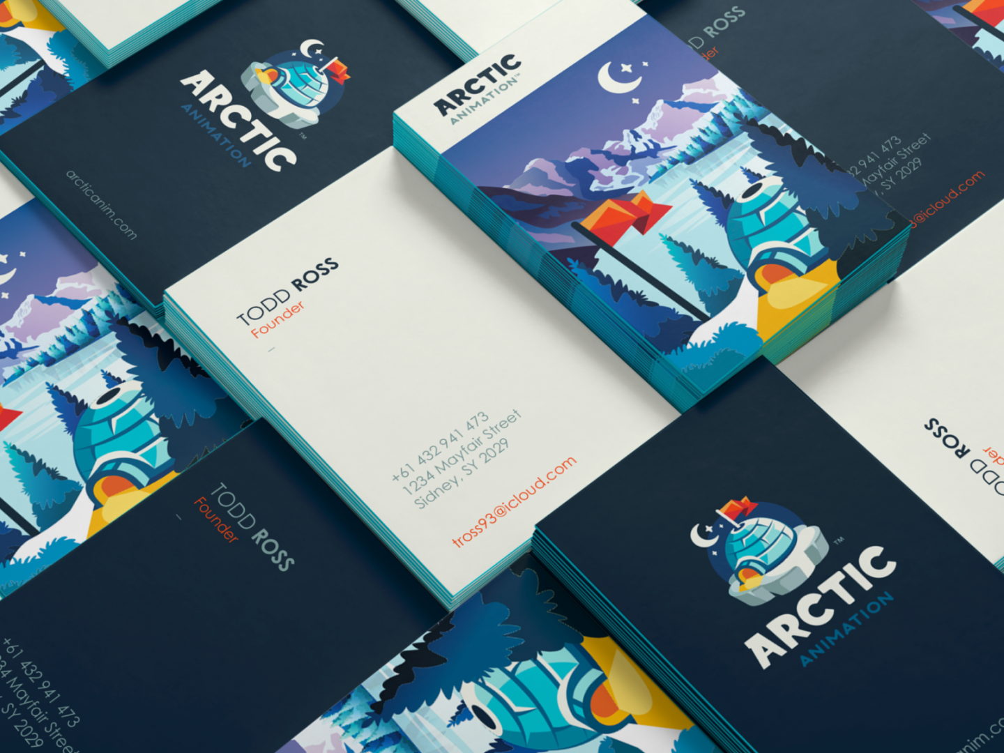 Arctic Animation Business Card by Milos Djuric  djuksico on Dribbble