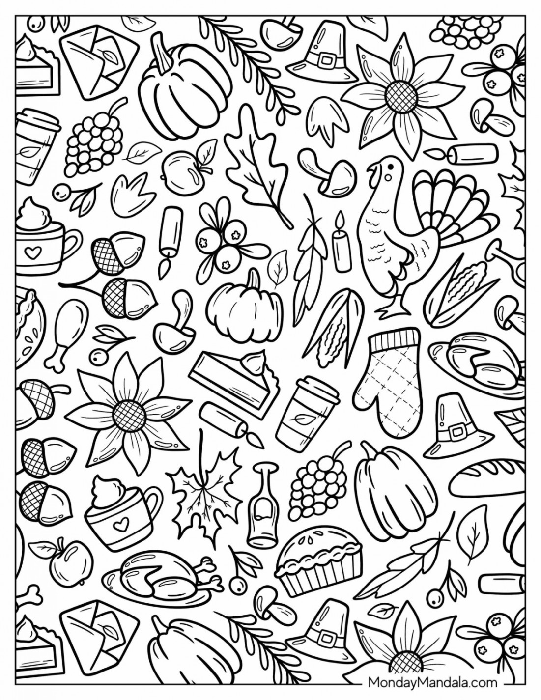 Autumn & Fall Coloring Pages (Free PDF Printables)