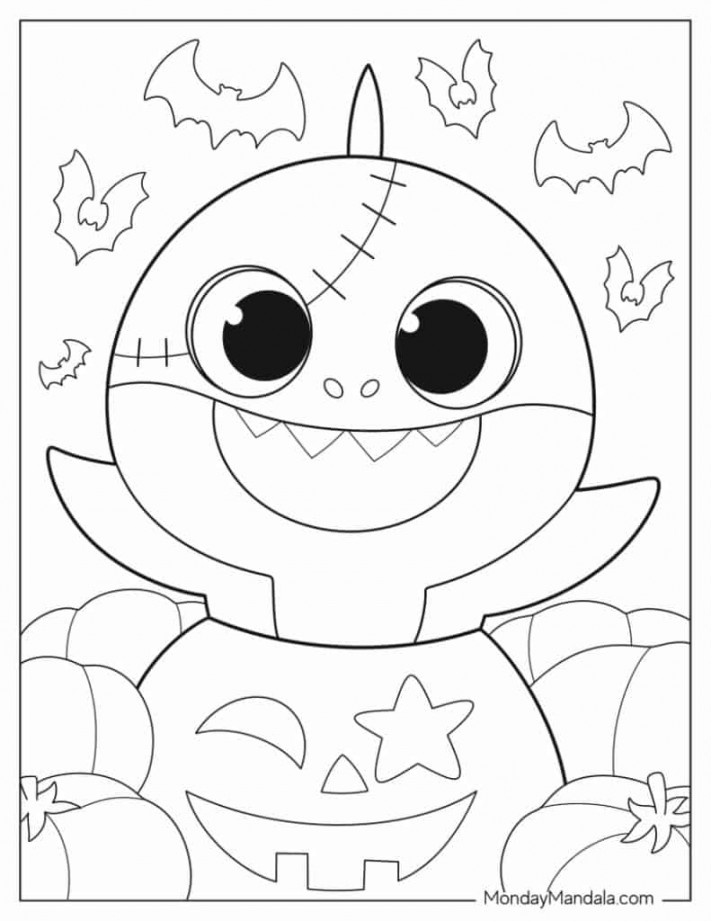 Baby Shark Coloring Pages (Free PDF Printables)