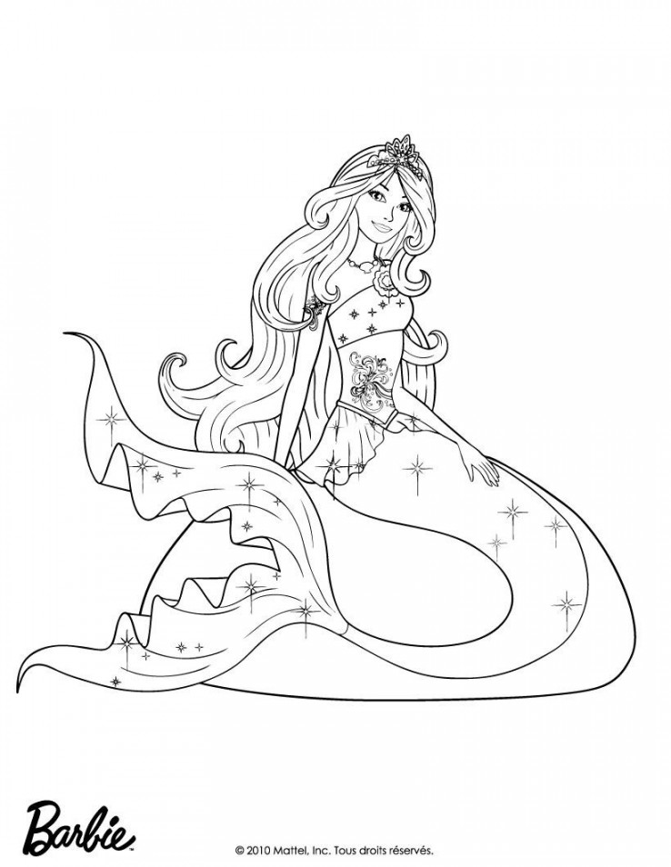 BARBIE in A MERMAID TALE Coloring Pages - Mcoloring  Mermaid