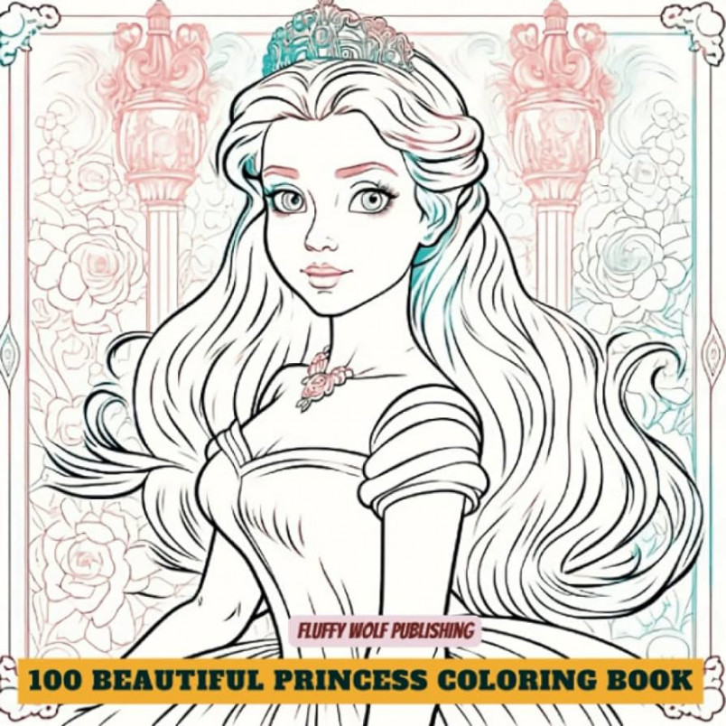 Beautiful Princess Coloring Book: Fun and Relaxing Beautiful Pages   Stunning Patterns Adult and Kids Coloring Book  Stress Relieving Princess