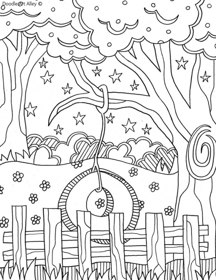 beautifully illustarted free summer coloring pages for kids