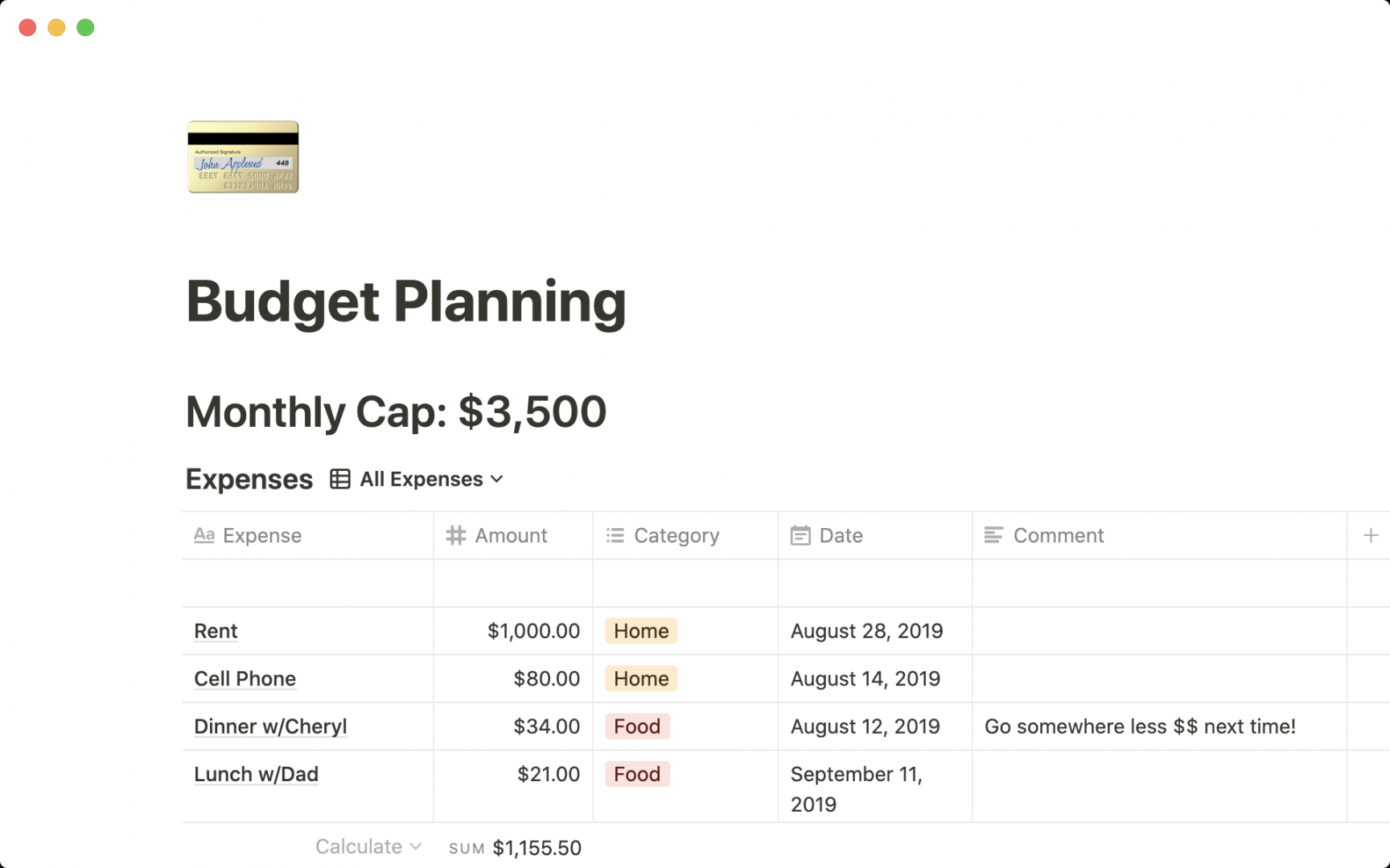 Best Budgets Templates from Notion