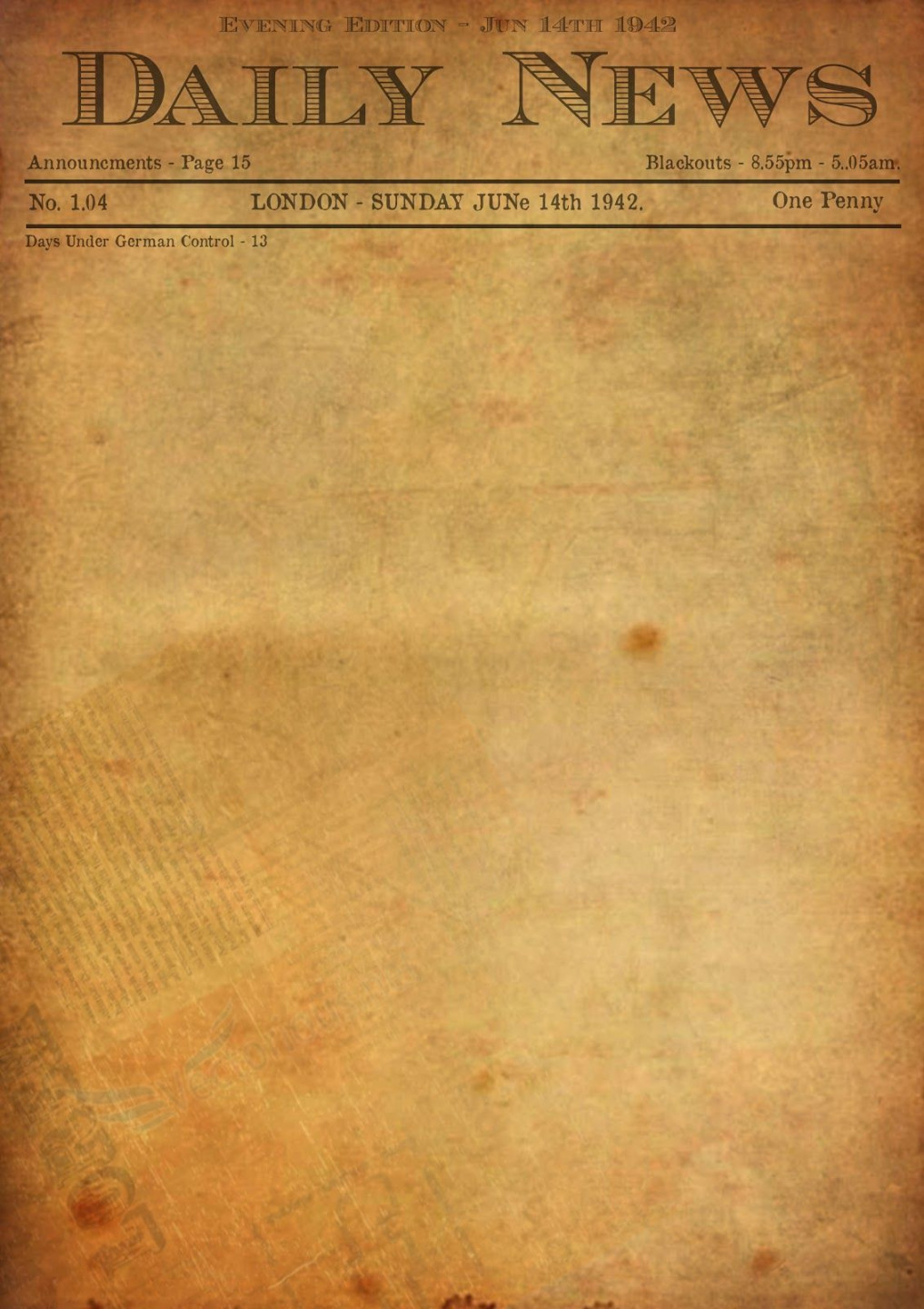 Best Photos of Old Newspaper Template - Editable Old Newspaper