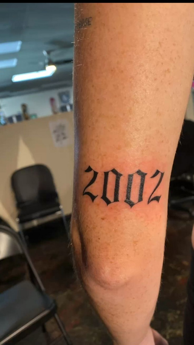 birth year tattoo   tattoo  old english number tattoo