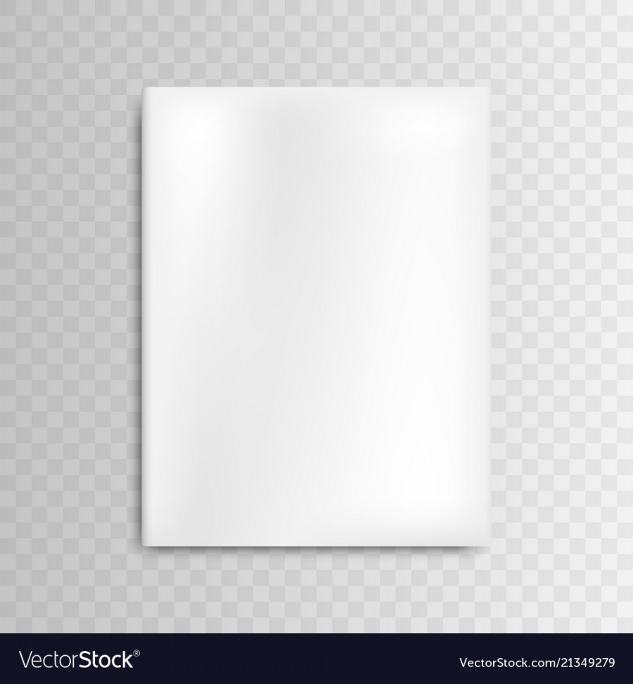 Blank mockup cover white magazine Royalty Free Vector Image