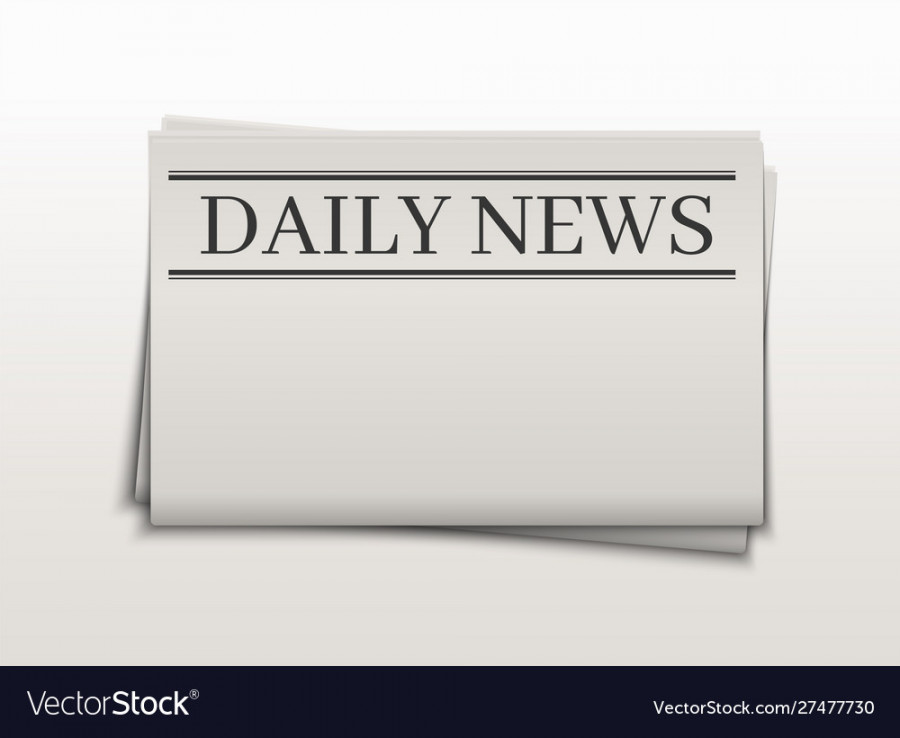 Blank newspaper template daily news folded paper Vector Image