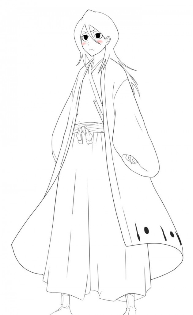 Bleach  : Rukia Lineart [PSD] by Rollando  Bleach rukia