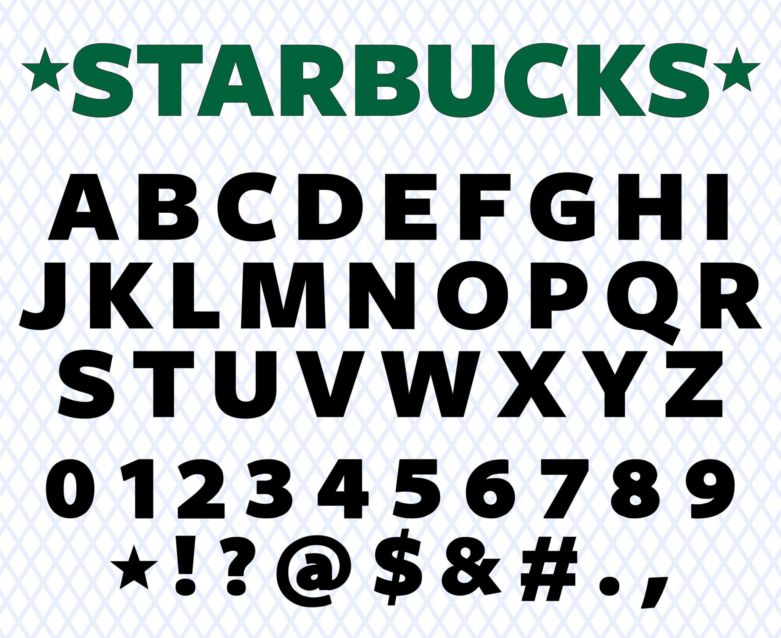 Block Font Ttf Svg Starbucks Letters Font Block Letters Font Block Font Svg  Block Font Cricut Silhouette Glowforge Basic Font Serif Font