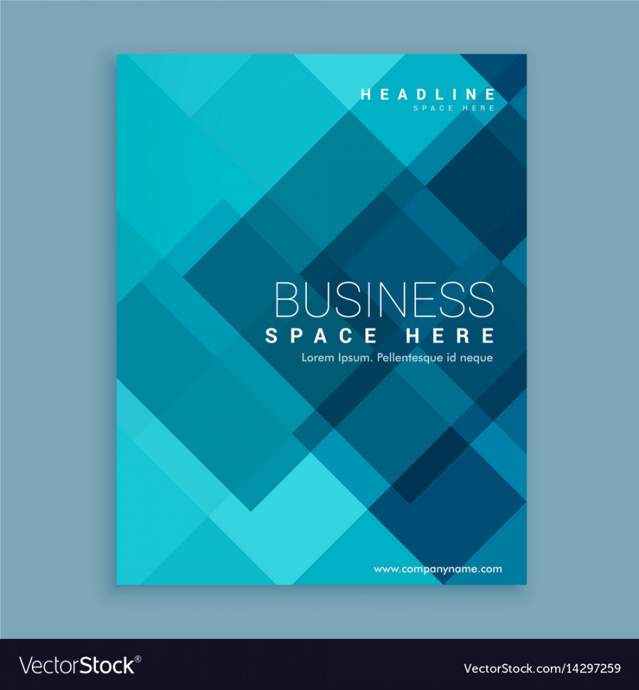 Blue magazine cover template Royalty Free Vector Image