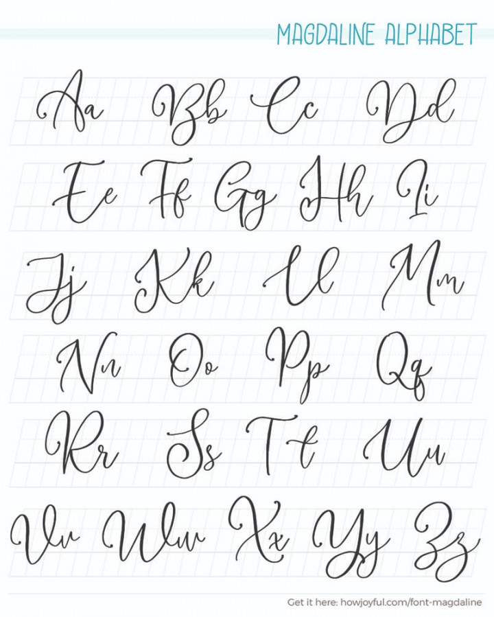 Calligraphy alphabets: What are lettering styles? + FREE WORKSHEETS