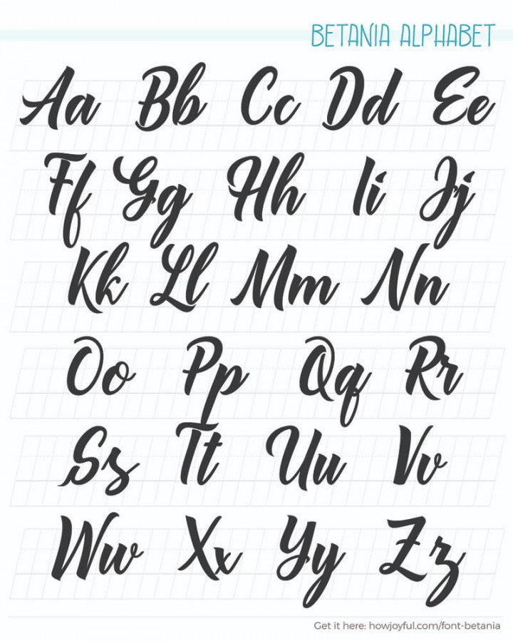 Calligraphy alphabets: What are lettering styles? + FREE WORKSHEETS