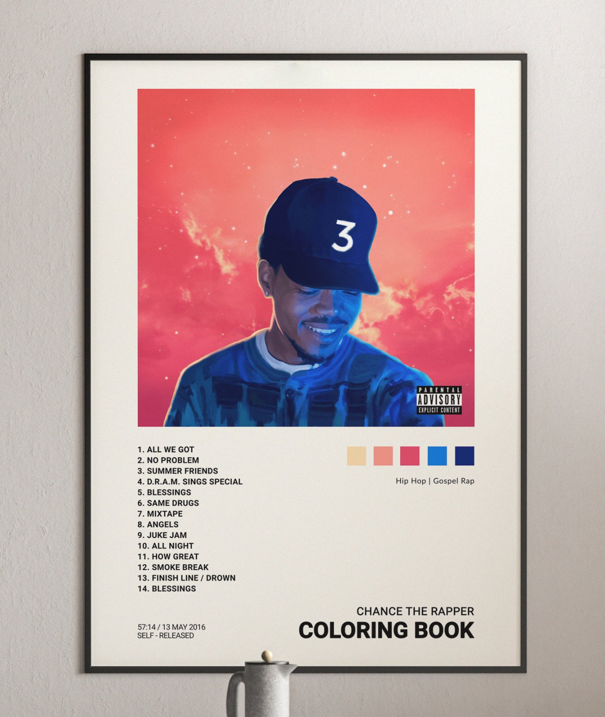 Chance the Rapper - Coloring Book Album Cover Poster  Architeg Prints