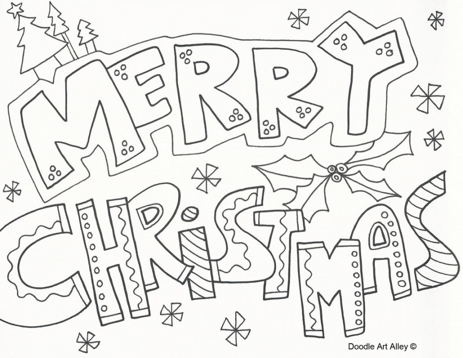 Christmas Coloring Pages - DOODLE ART ALLEY