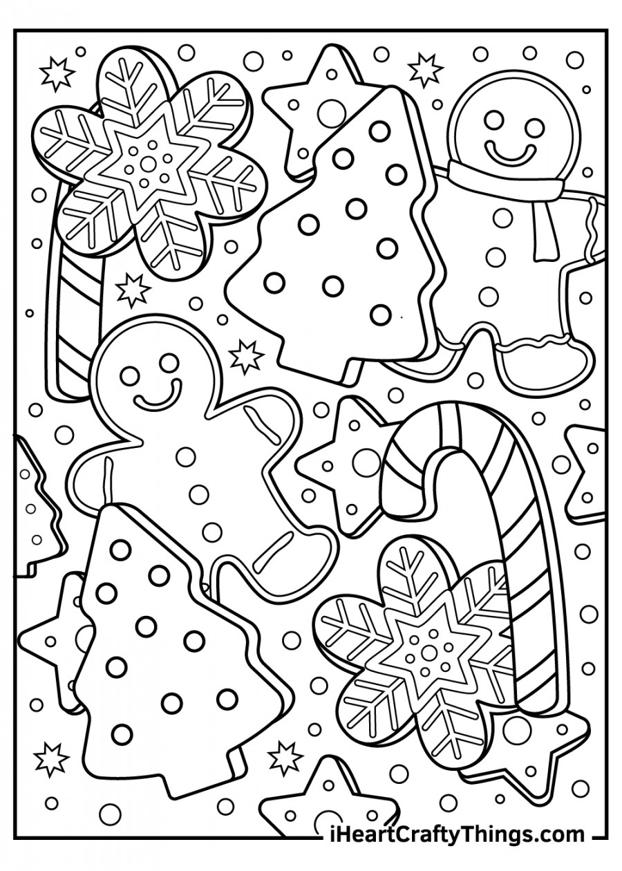 Christmas Gingerbread Coloring Pages (% Free Printables)