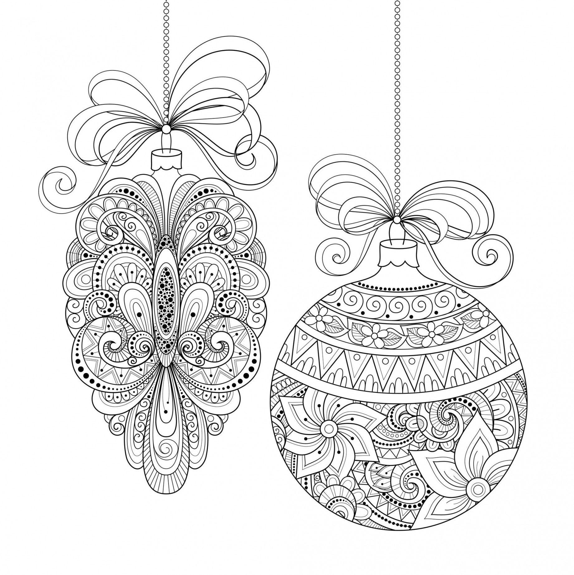 Christmas ornaments : use this coloring page to make your own