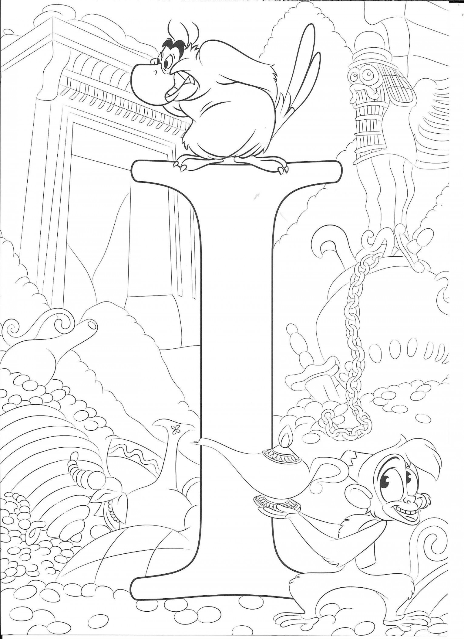 Coloring page  Disney coloring pages, Disney alphabet, Disney