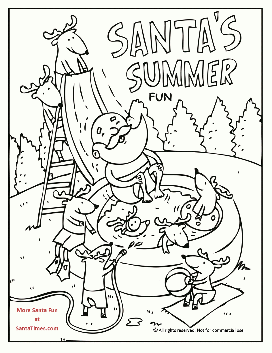 Coloring Sheet #christmasinjuly #summersanta  Summer coloring