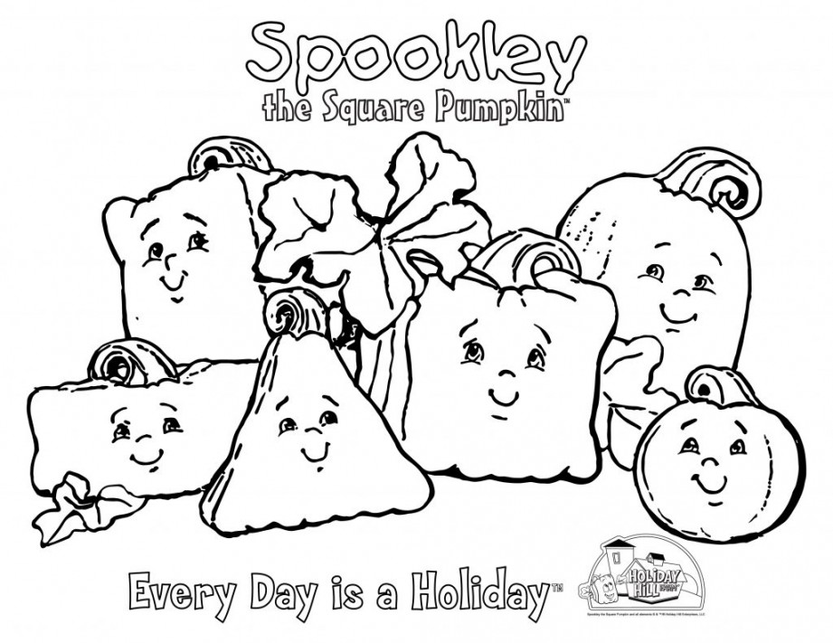 COLORING SHEETS - Spookley the Square Pumpkin