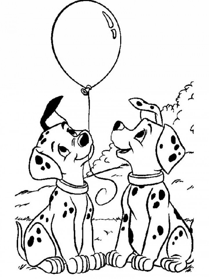 Colouring--dalmatians-disney- -  Dalmatians Kids Coloring Pages