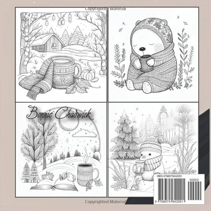 Cozy Winter Nights Coloring Book: Book One; Relaxing, mellow