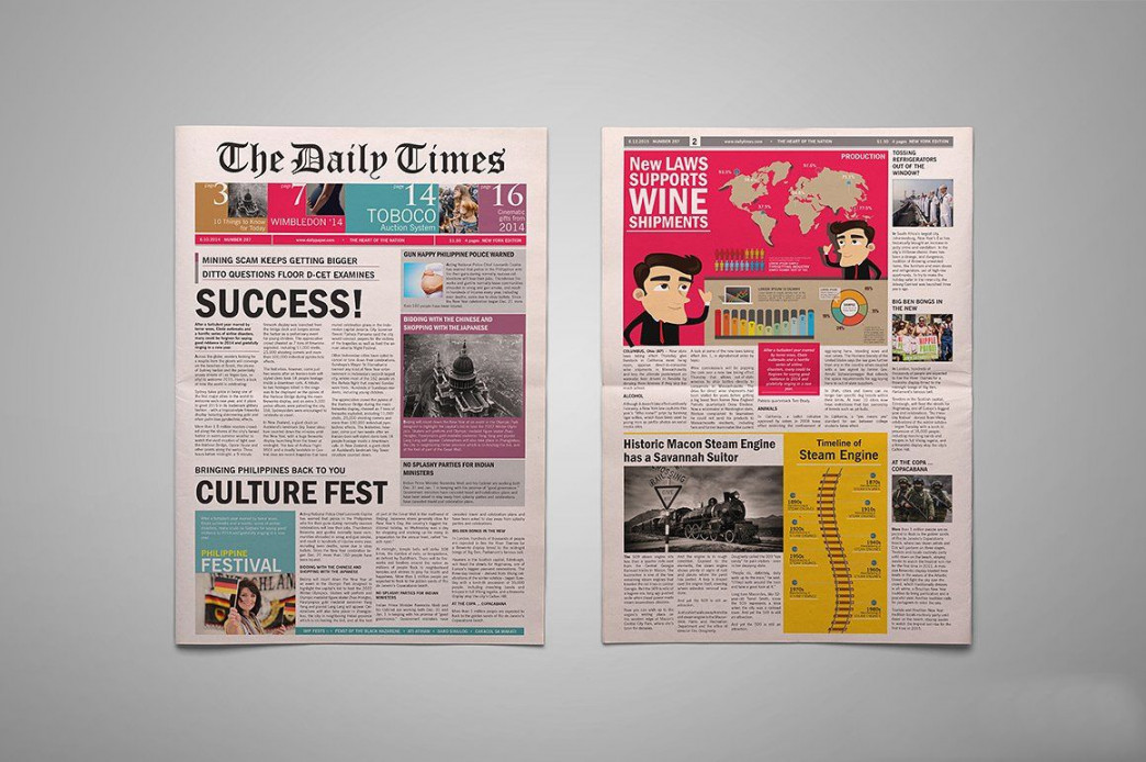 Creative Newspaper Layout Designs Examples - Best Blog Themes