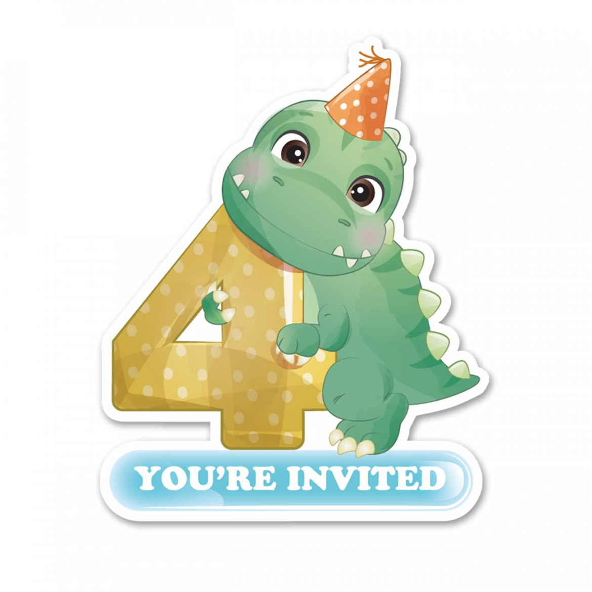 Cute Dinosaur th Birthday Invitations with Envelopes  Pack Dinosaur Four  Shaped Invitations for KSee more Cute Dinosaur th Birthday Invitations