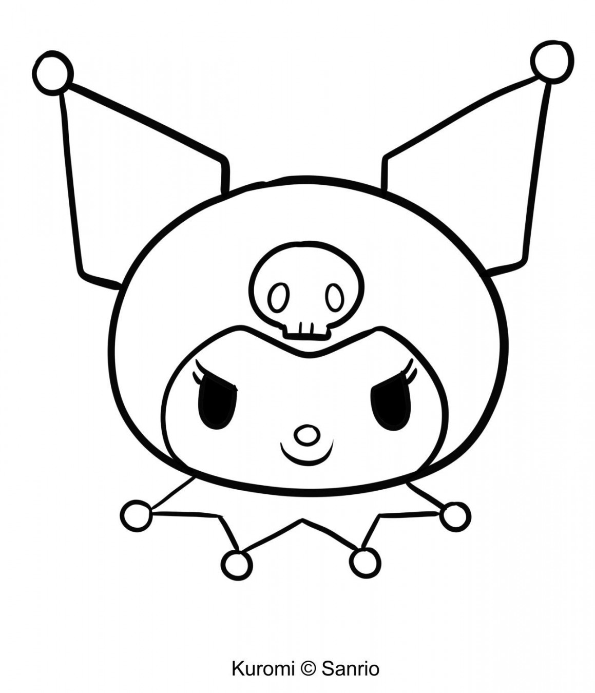 Cute Kuromi Coloring Pages Pdf to Print