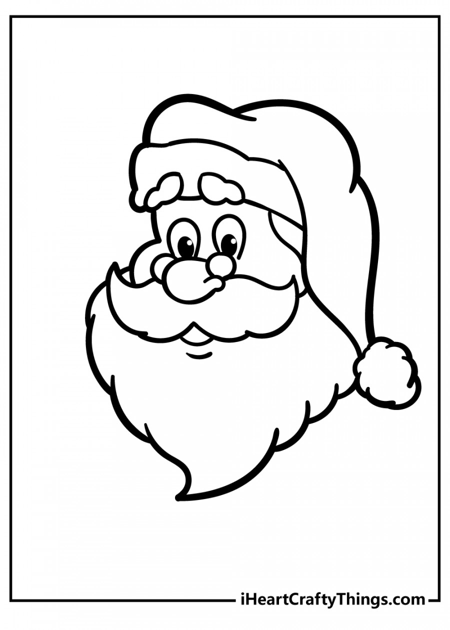 Cute Santa Christmas Coloring Pages (% Free Printables)