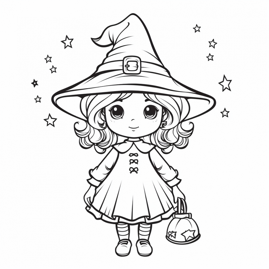 Cute Witch coloring pages by ColoringCorner on DeviantArt