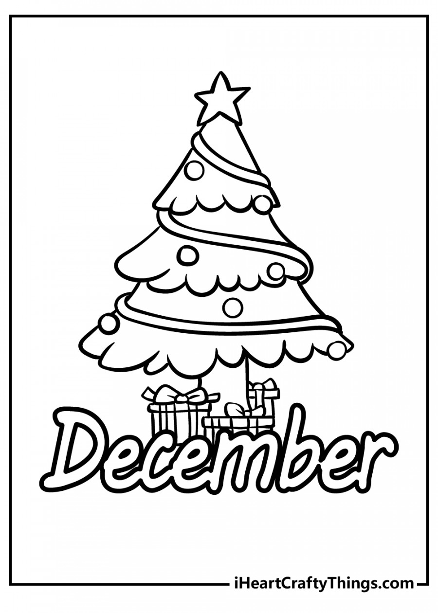 December Coloring Pages (% Free Printables)